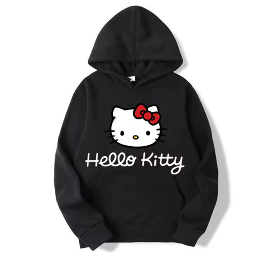 MST Hello kitty Sweat Hoodie Black - Mystyletoday