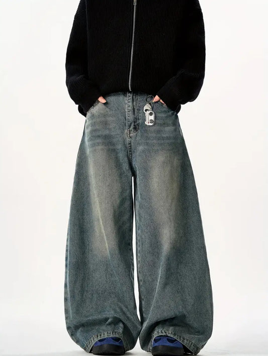 MST Alley 90’s Wide-Leg Baggy Jeans Vintage Blue