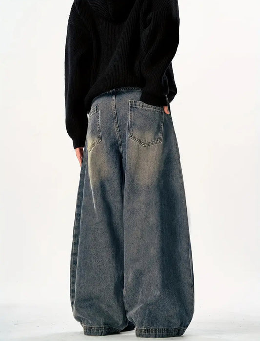MST Alley 90’s Wide-Leg Baggy Jeans Haze Blue