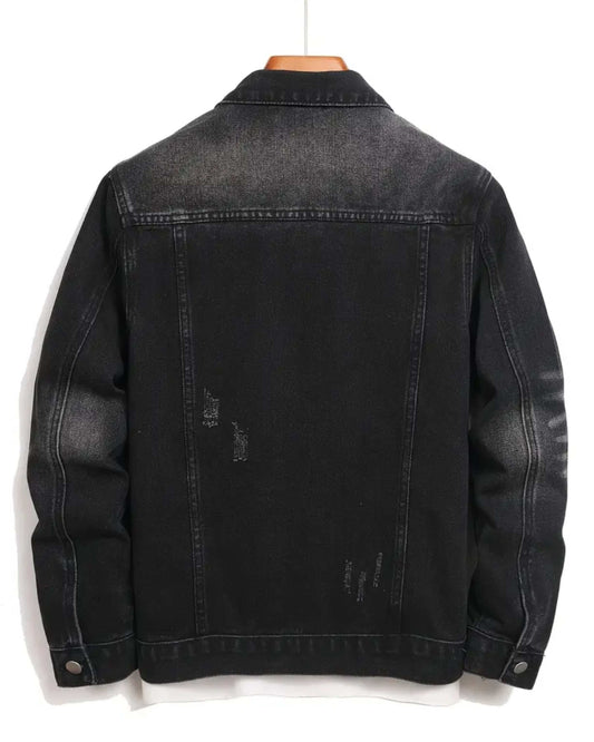 MST Luxury Denim Jacket Black - Mystyletoday
