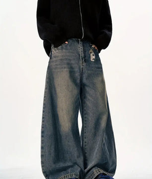 MST Alley 90’s Wide-Leg Baggy Jeans Haze Blue