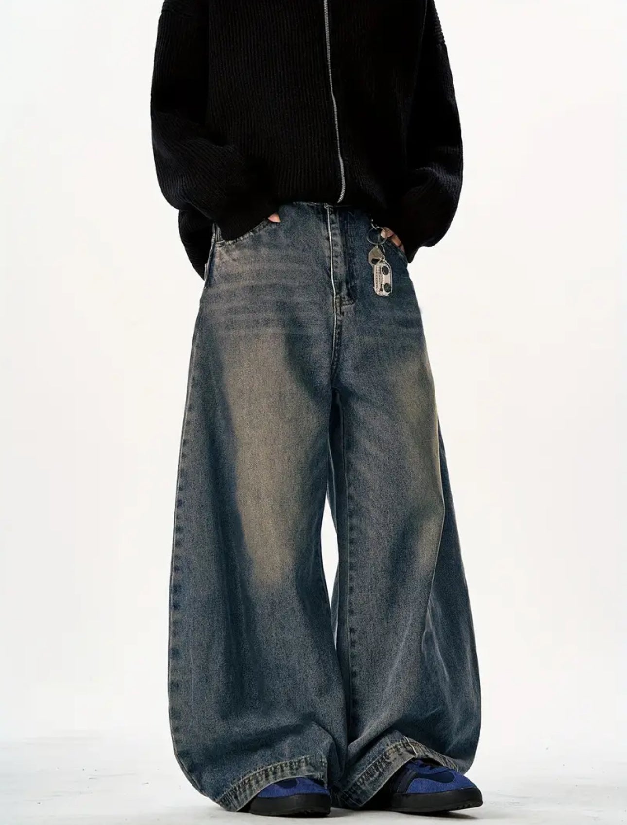 MST Alley 90’s Wide-Leg Baggy Jeans Haze Blue