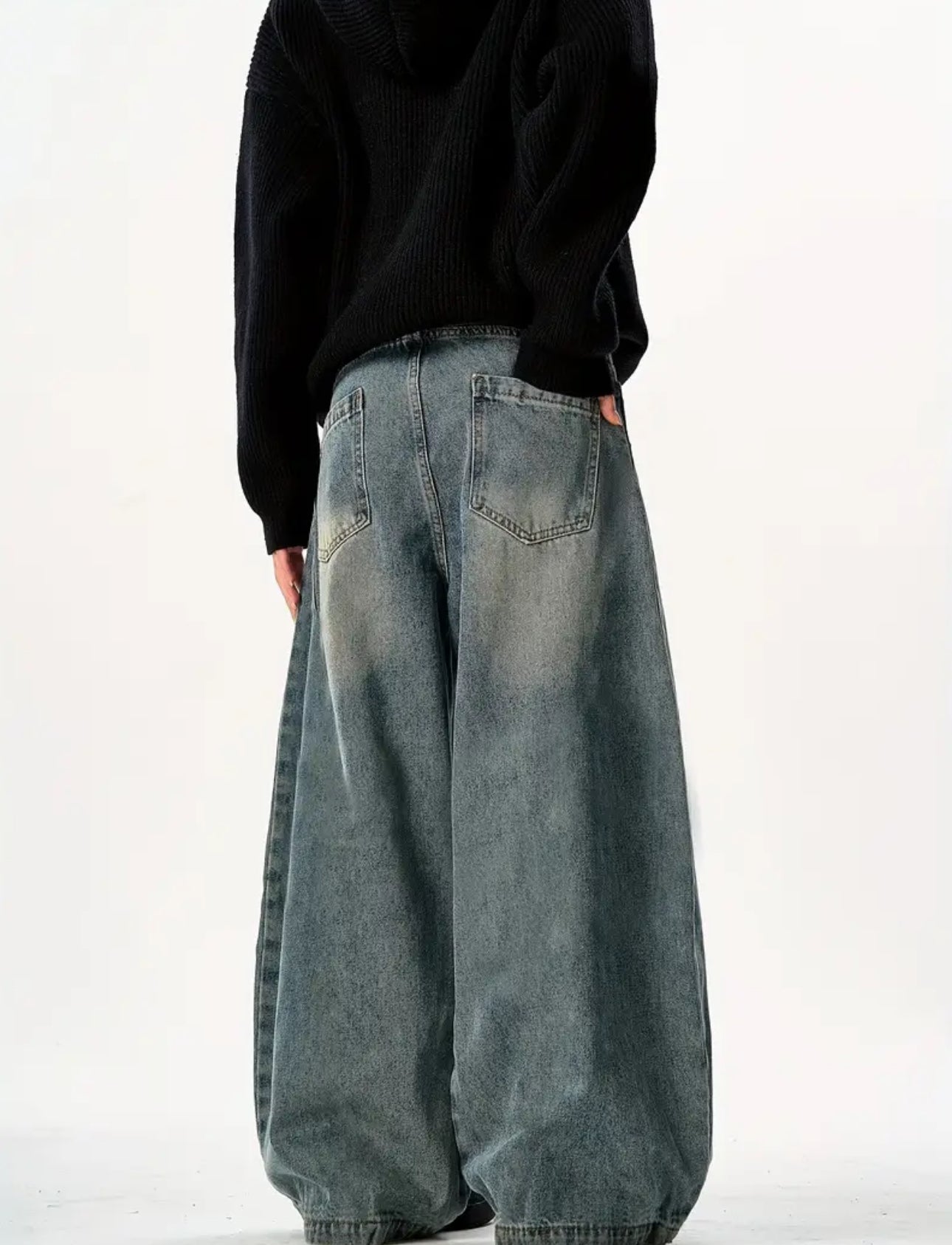 MST Alley 90’s Wide-Leg Baggy Jeans Vintage Blue