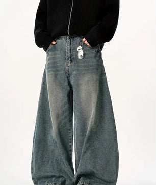 MST Alley 90’s Wide-Leg Baggy Jeans Vintage Blue