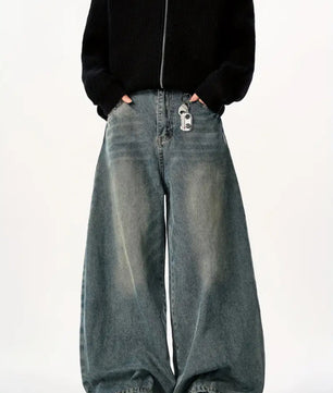 MST Alley 90’s Wide-Leg Baggy Jeans Vintage Blue