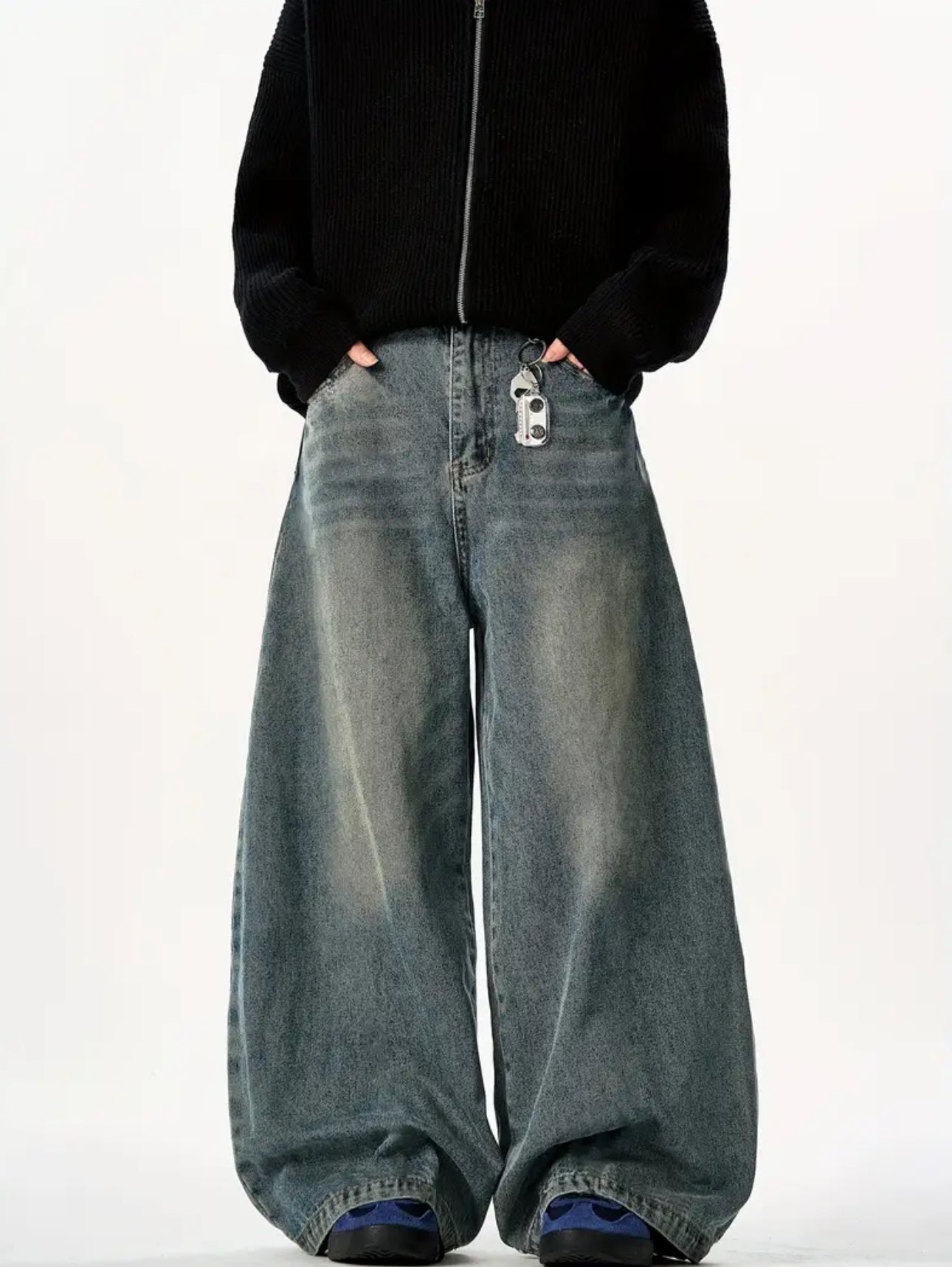 MST Alley 90’s Wide-Leg Baggy Jeans Vintage Blue