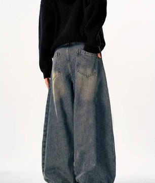 MST Alley 90’s Wide-Leg Baggy Jeans Haze Blue