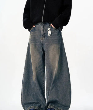 MST Alley 90’s Wide-Leg Baggy Jeans Haze Blue