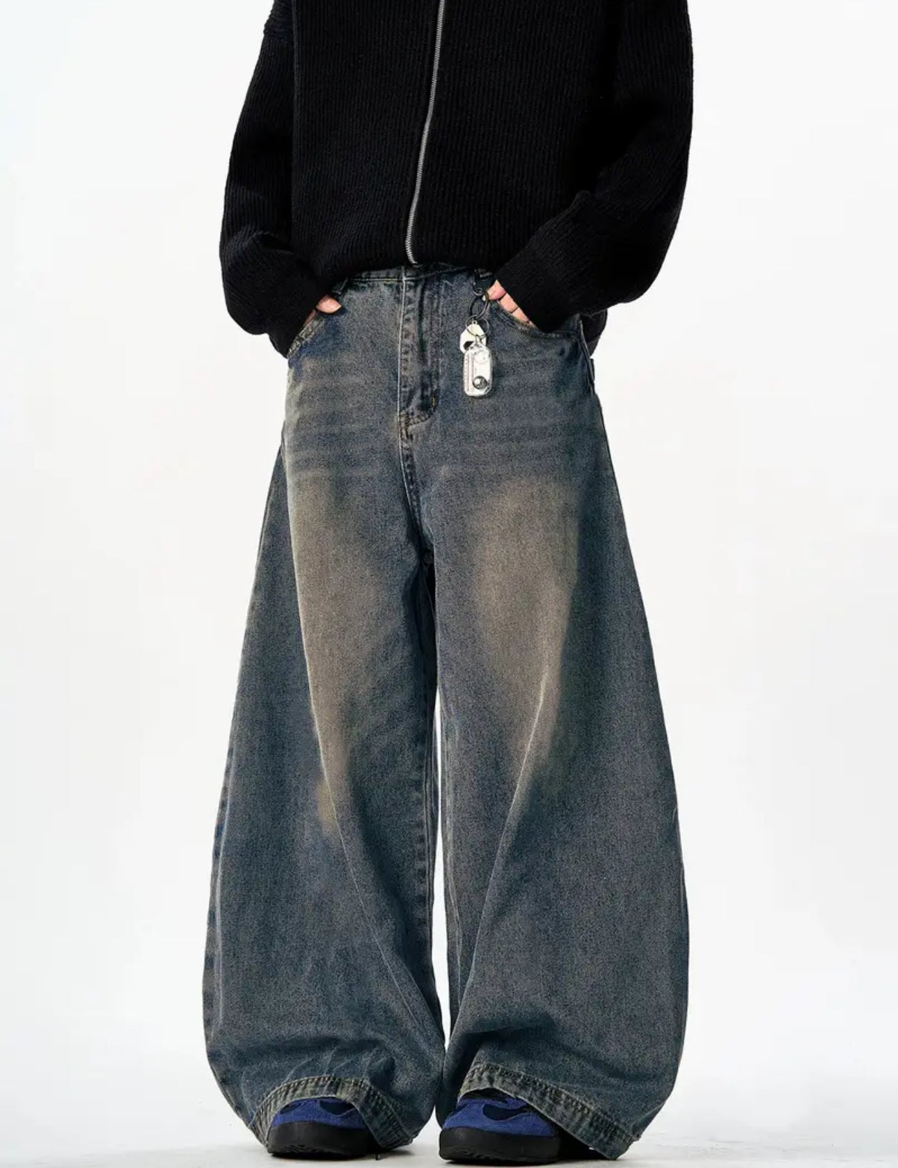 MST Alley 90’s Wide-Leg Baggy Jeans Haze Blue
