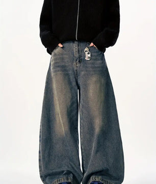 MST Alley 90’s Wide-Leg Baggy Jeans Haze Blue