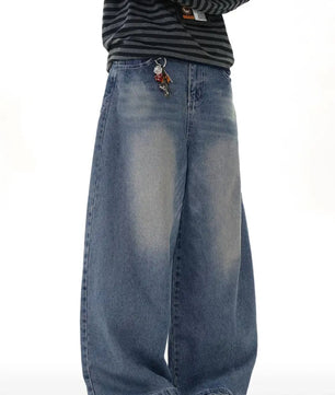 MST Alley 90’s Wide-Leg Baggy Jeans Washed Blue