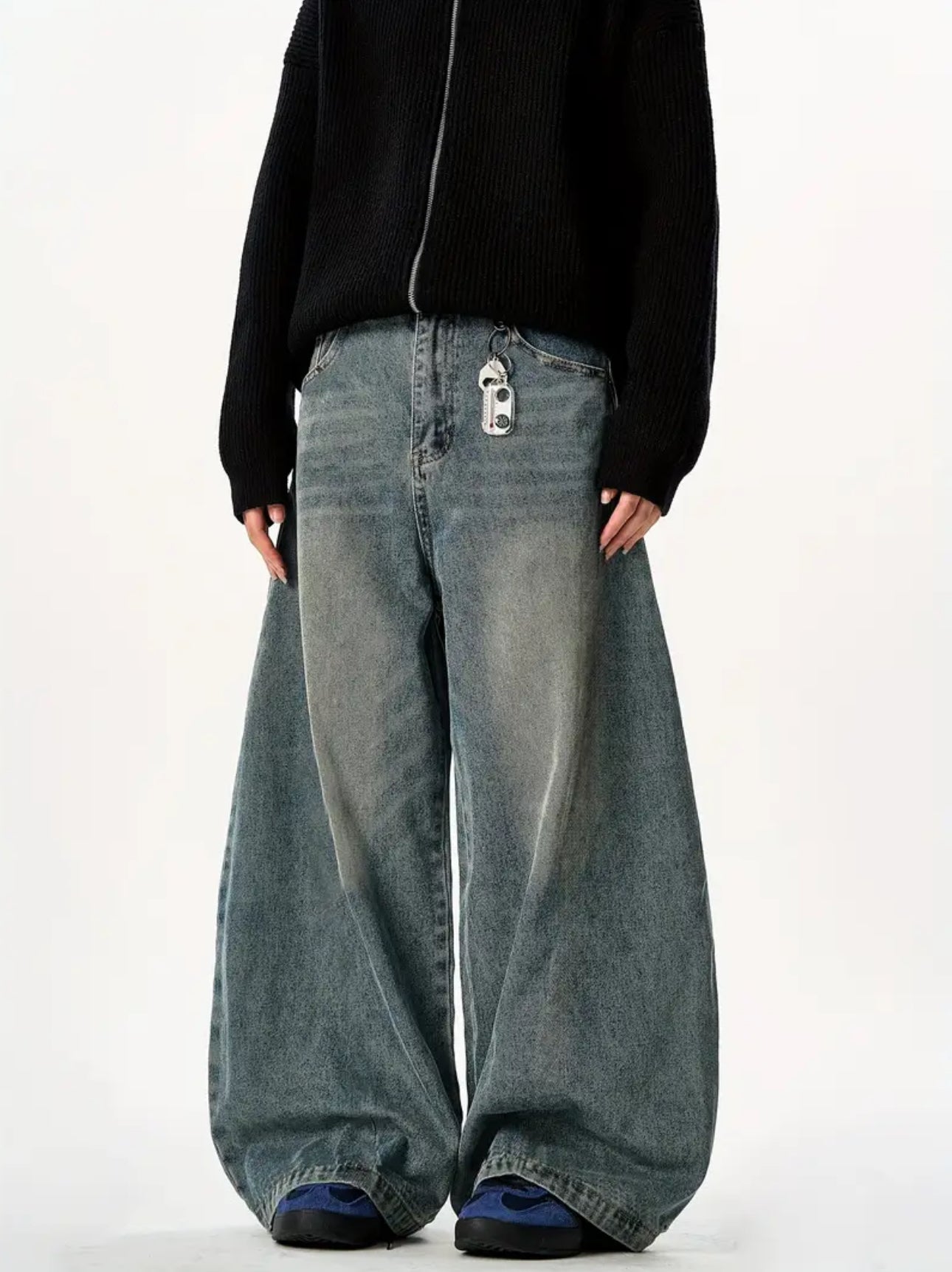 MST Alley 90’s Wide-Leg Baggy Jeans Vintage Blue
