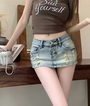 MST Phase 2000s 2.1 Denim Mini Skirt