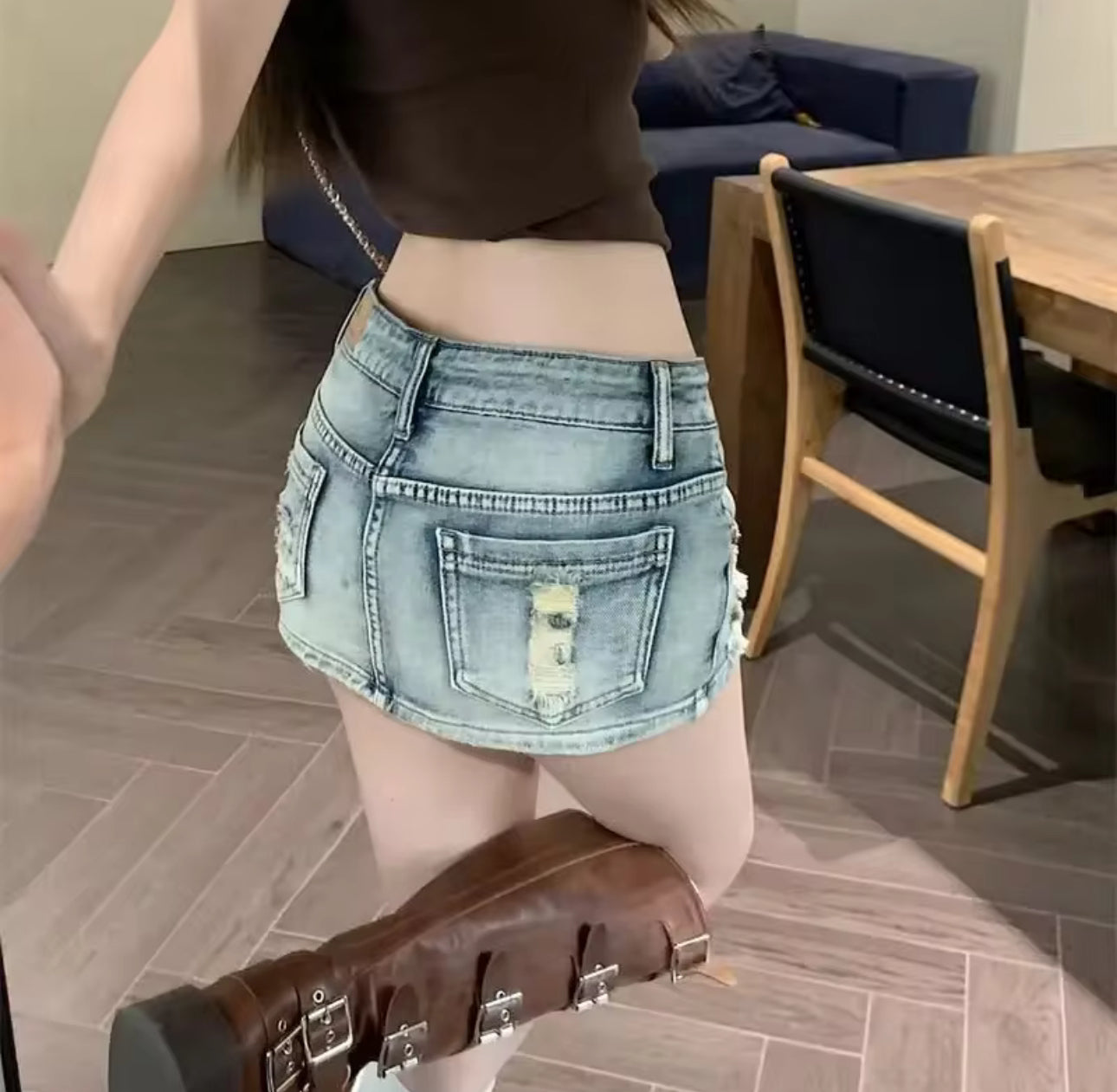 MST Phase 2000s 2.1 Denim Mini Skirt