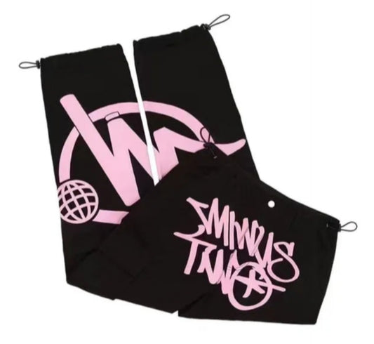 Minus two cargo pants Pink black