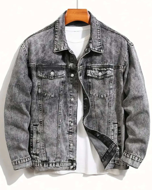 MST Luxury Denim Jacket Grey - Mystyletoday