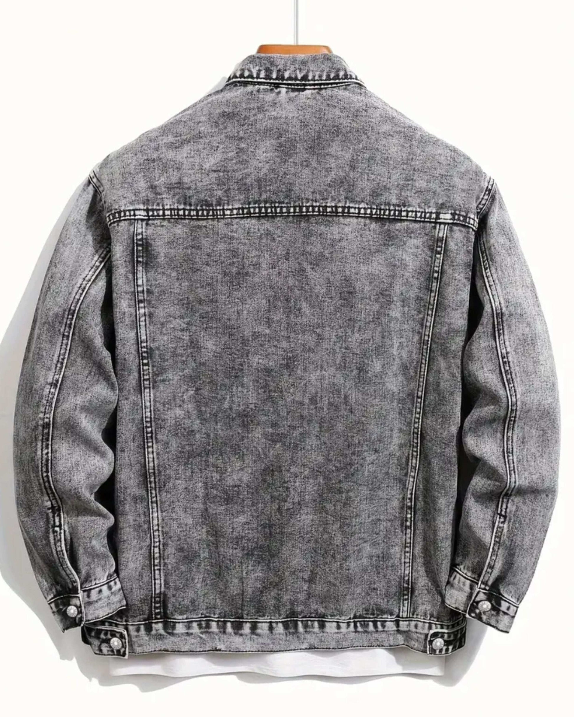 MST Luxury Denim Jacket Grey - Mystyletoday