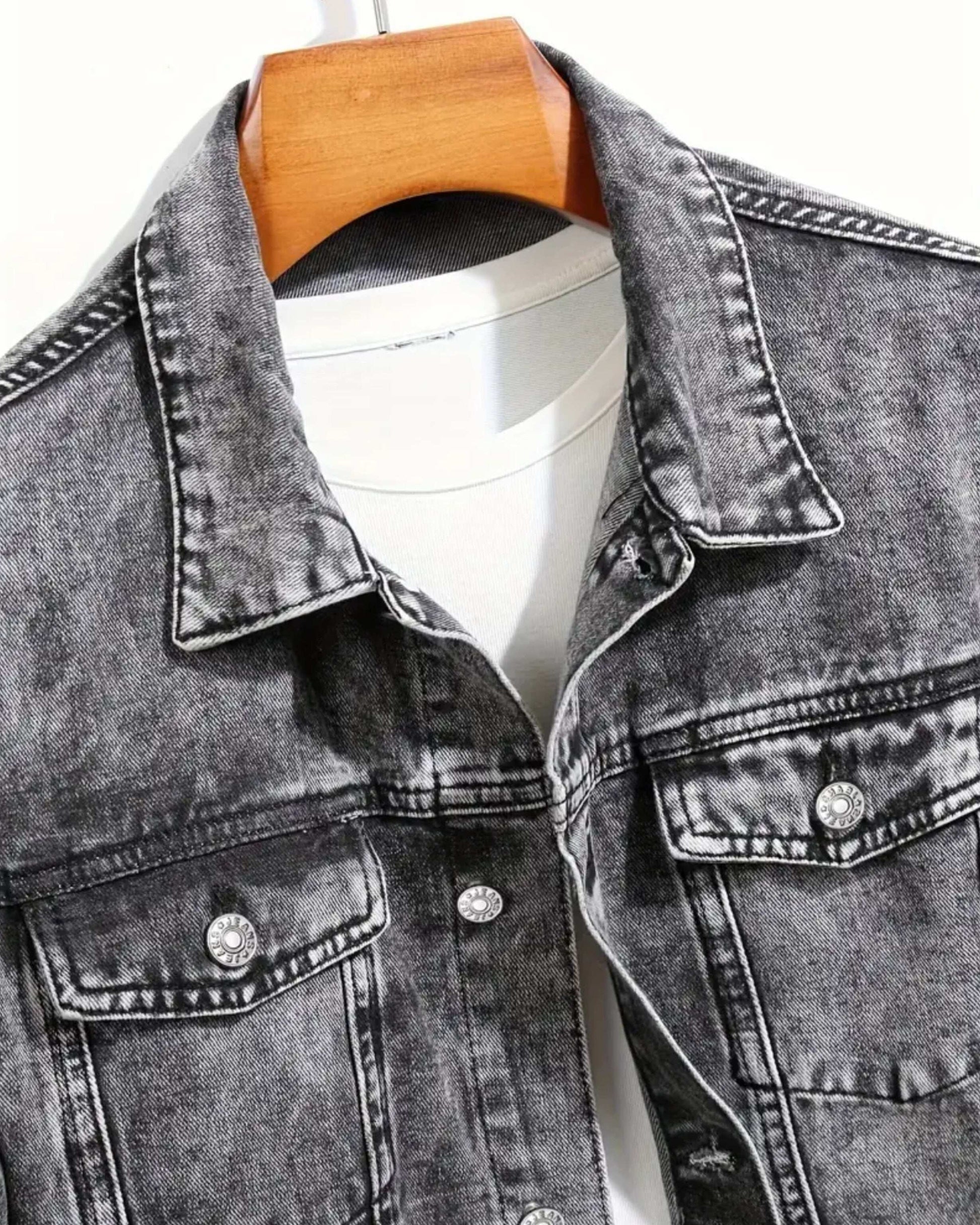 MST Luxury Denim Jacket Grey - Mystyletoday