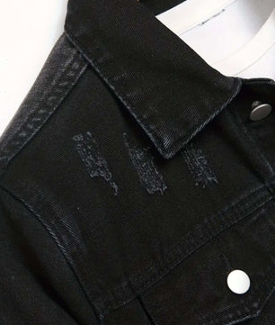 MST Luxury Denim Jacket Black - Mystyletoday