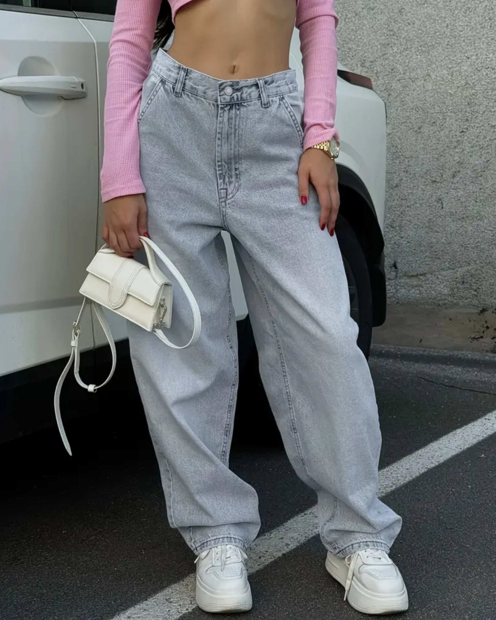 MST Luxury Baggy jeans Light Grey (Woman) - Mystyletoday