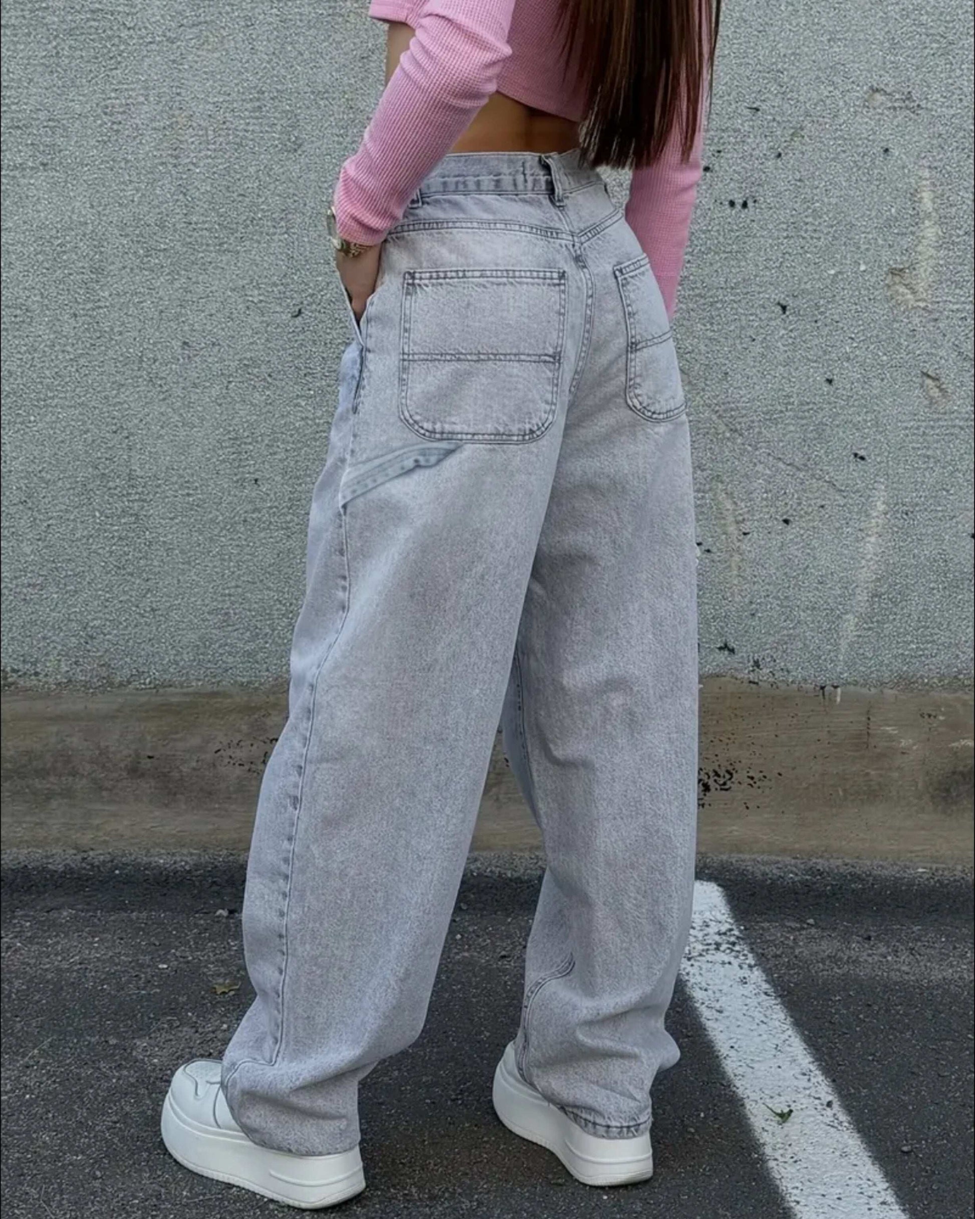 MST Luxury Baggy jeans Light Grey (Woman) - Mystyletoday