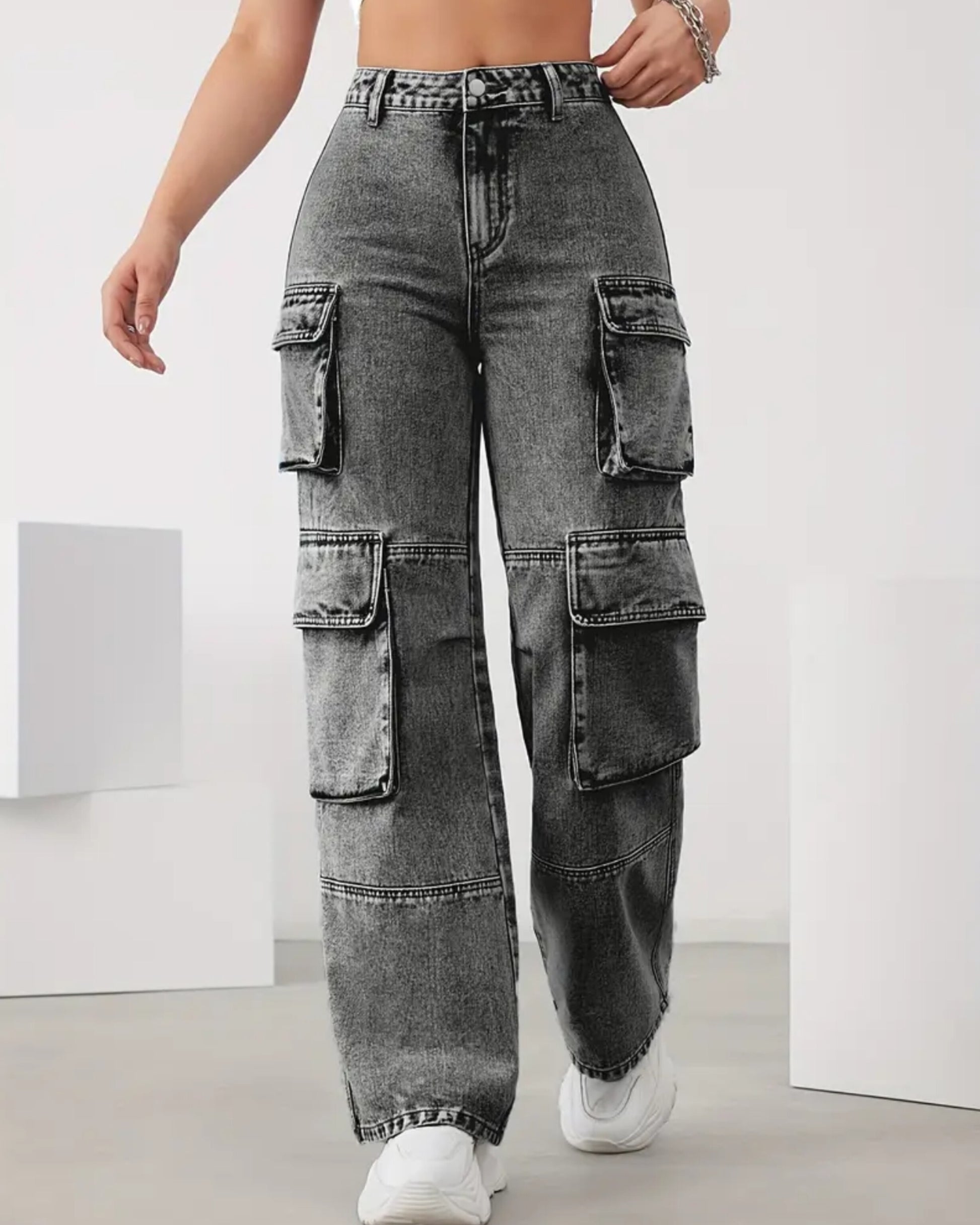 MST Luxury Baggy jeans Dark Grey (Woman)