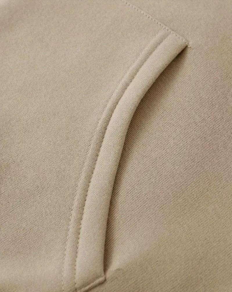 MST God Did Zip-Up Hoodie Beige