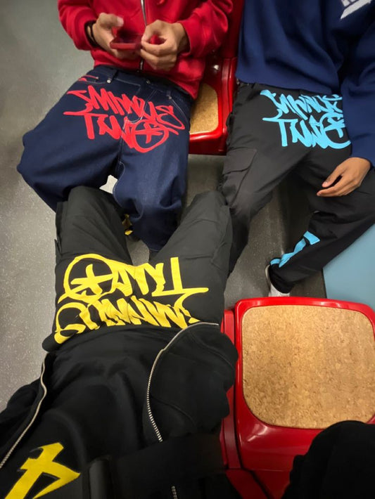 Minus two cargo pants red black